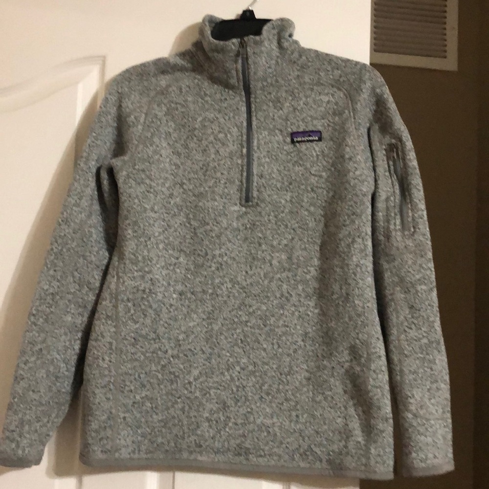 Patagonia zip-up grey sweater